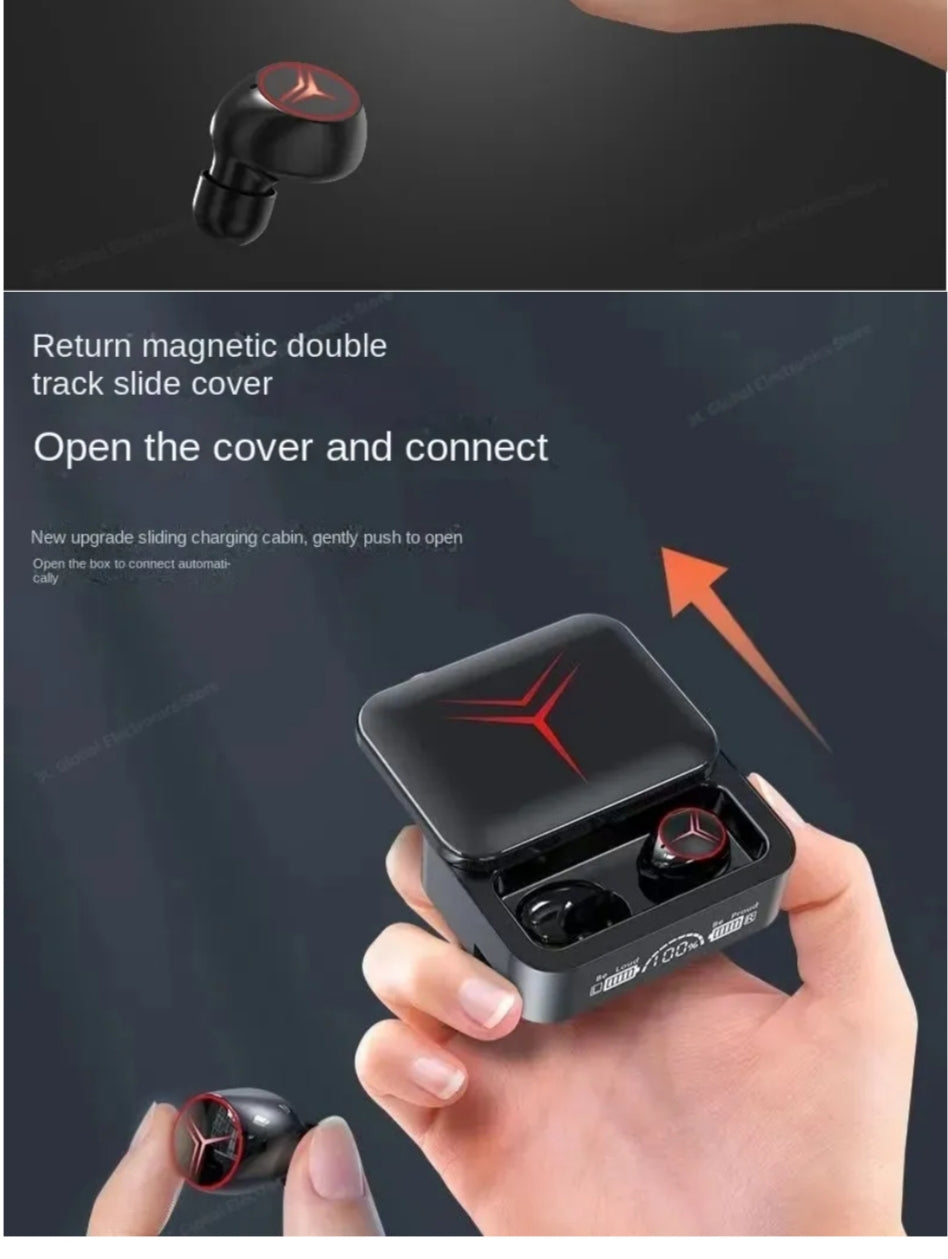 M88 Plus TWS Wireless Earbuds With 3 Cables LED Display Type C 9D Sterio HIFI Audio Bluetooth Earphones Headset with Power Bank