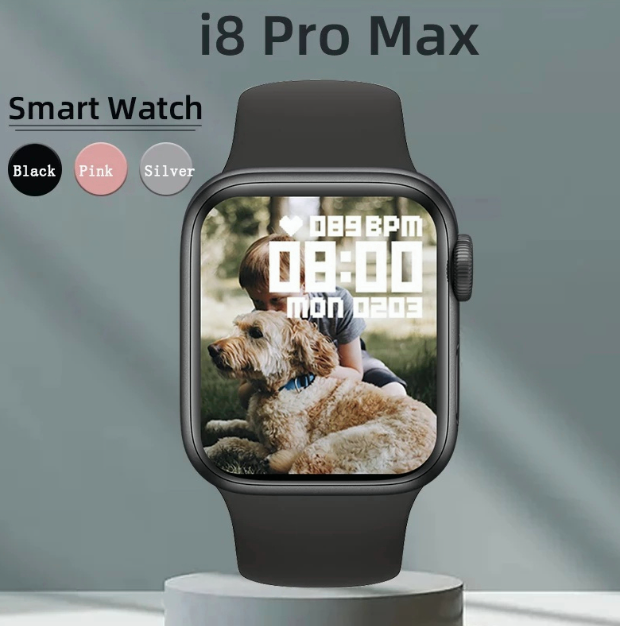 I8 PRO MAX SMART WATCH SERIES – NEW SMARTWATCH, LATEST FOR IOS AND ANDROID, SPORTS FITNESS WATCH, PRO SMART WATCH, BLUETOOTH CALLING, SCROLL FEATURE, FULL SCREEN TOUCH, PRO MAX SMARTWATCH