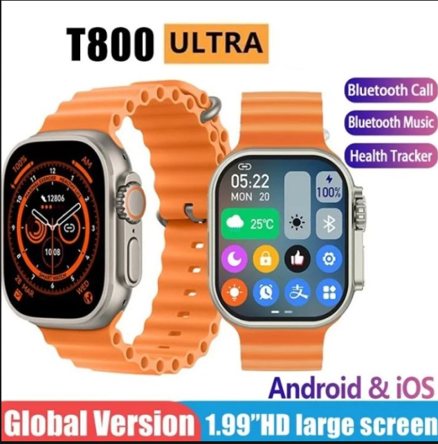 T800Ultra Smart Watch Series Bluetooth Call Smartwatch With Ocean Strap Wireless Charging Best Battery Timing