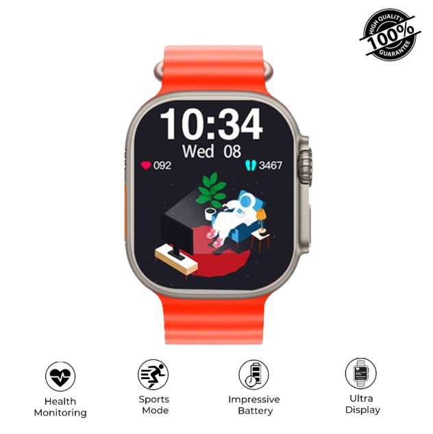 7 in 1 Ultra Smart Watch – Wireless Touch, 499MM Screen, Wrist Power & Long-Lasting Battery 7 in 1 straps