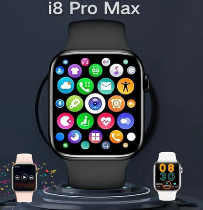 I8 PRO MAX SMART WATCH SERIES – NEW SMARTWATCH, LATEST FOR IOS AND ANDROID, SPORTS FITNESS WATCH, PRO SMART WATCH, BLUETOOTH CALLING, SCROLL FEATURE, FULL SCREEN TOUCH, PRO MAX SMARTWATCH